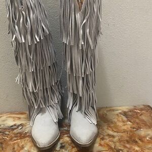 Dingo by Dan Post  Fringed Suede Boots.